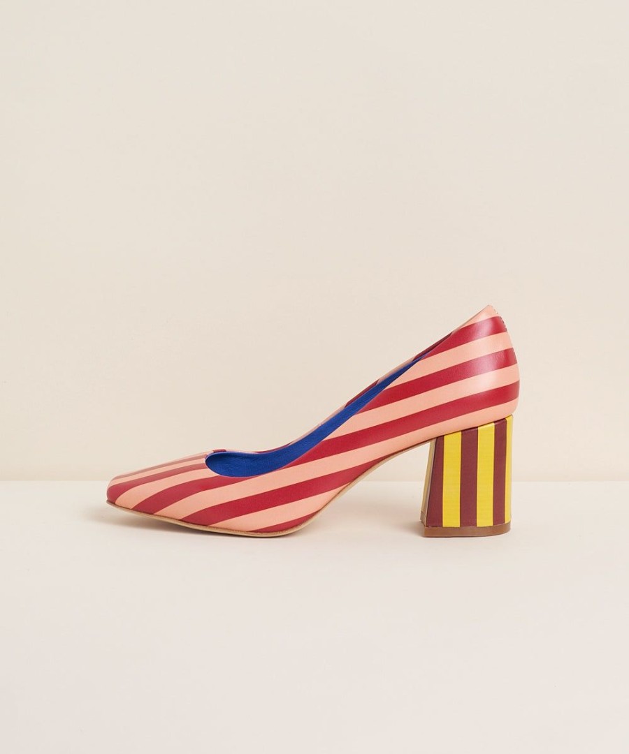 Charlotte Stone Estee In Begonia Stripe Hot