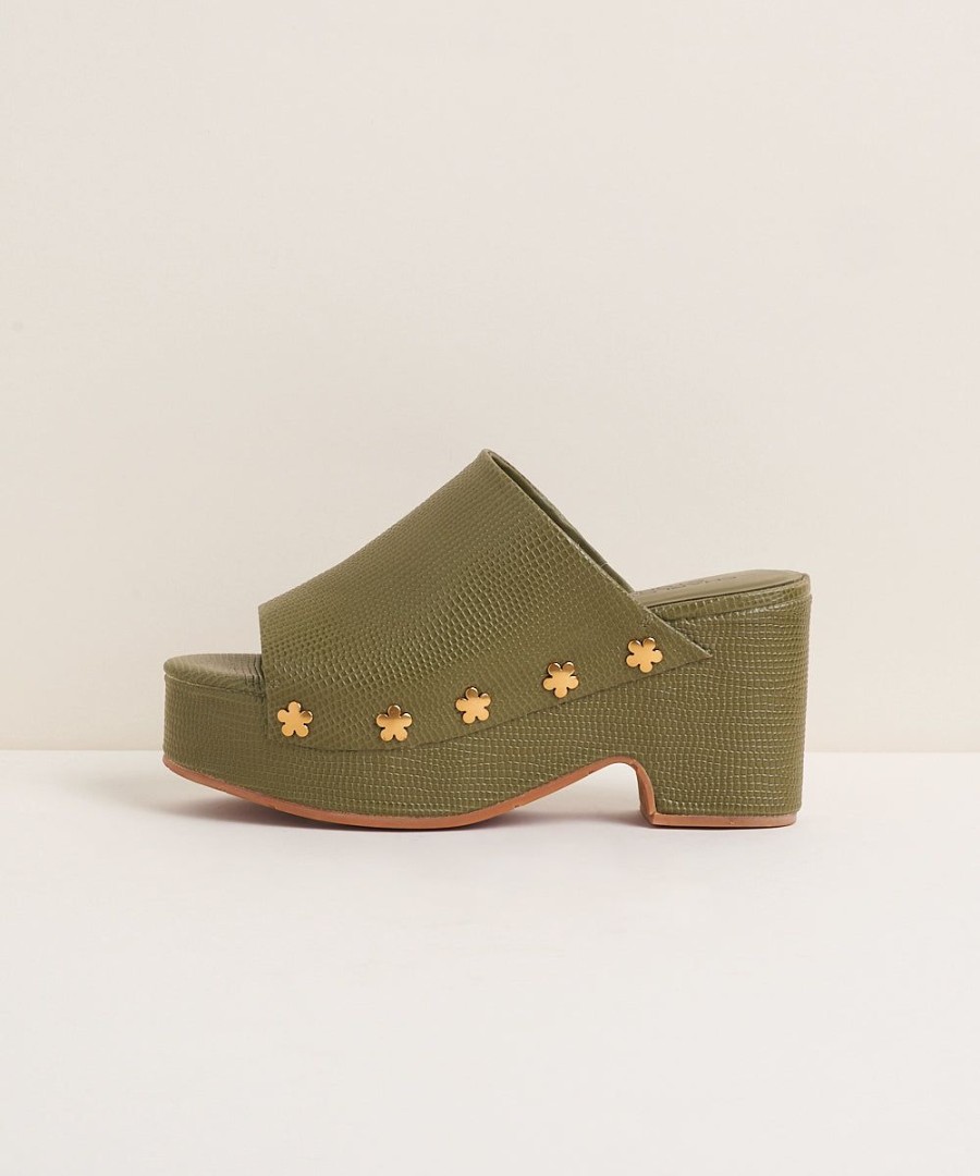 Charlotte Stone Ellery In Khaki Flower Clearance